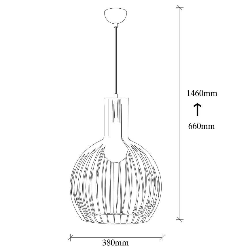 Lestenec na vrvici FELLINI 1xE27/100W/230V