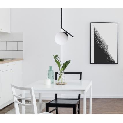 Lestenec na vrvici FIRA 1xE27/60W/230V črna