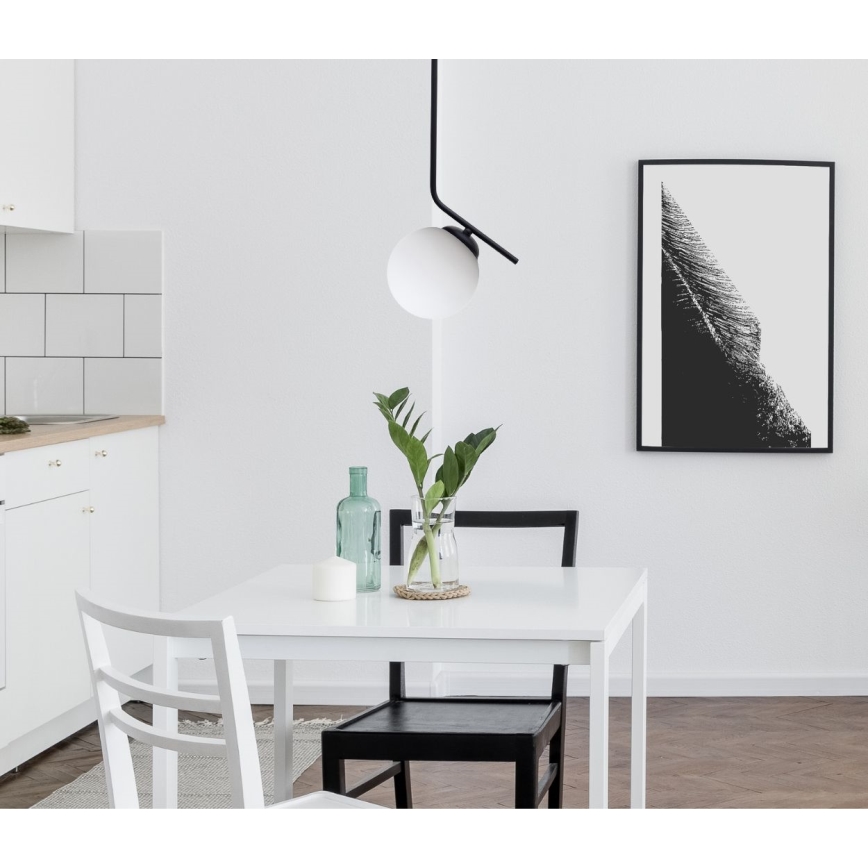 Lestenec na vrvici FIRA 1xE27/60W/230V črna