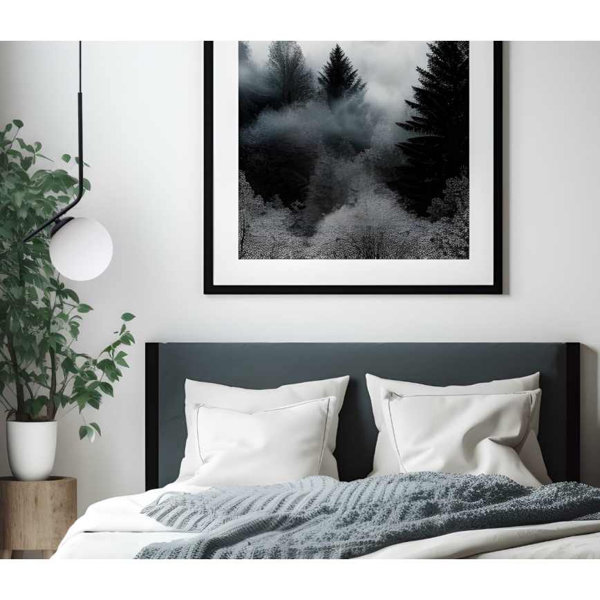 Lestenec na vrvici FIRA 1xE27/60W/230V črna