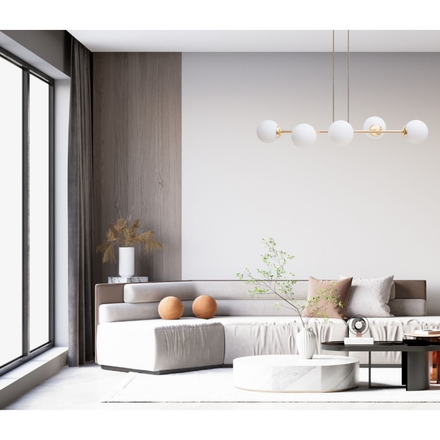 Lestenec na vrvici FIRA 5xE27/60W/230V črna