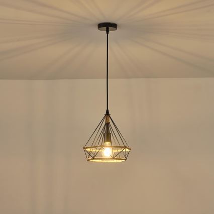Lestenec na vrvici FLARE 1xE27/15W/230V pr. 25 cm bež