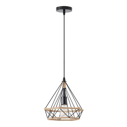 Lestenec na vrvici FLARE 1xE27/15W/230V pr. 25 cm bež