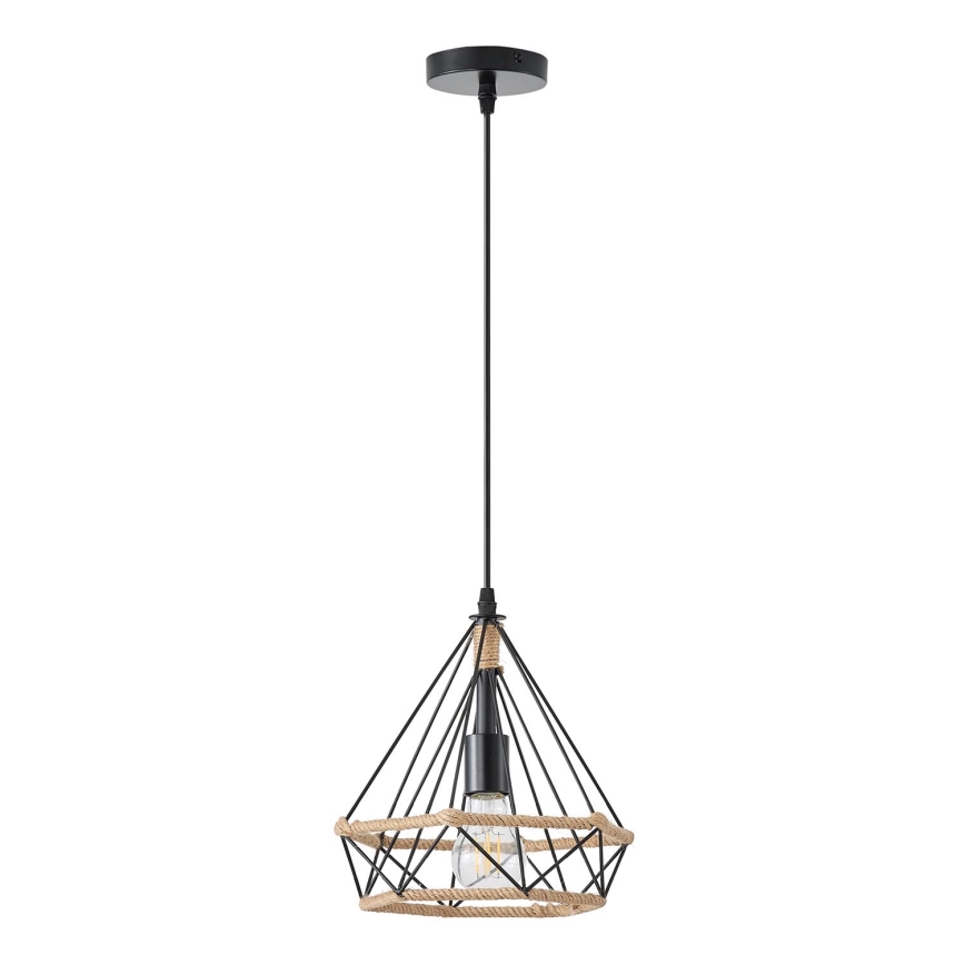 Lestenec na vrvici FLARE 1xE27/15W/230V pr. 25 cm bež
