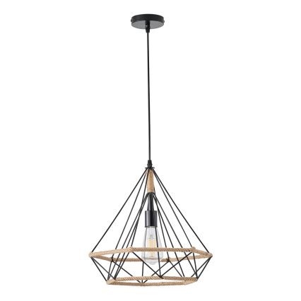 Lestenec na vrvici FLARE 1xE27/15W/230V pr. 38 cm bež