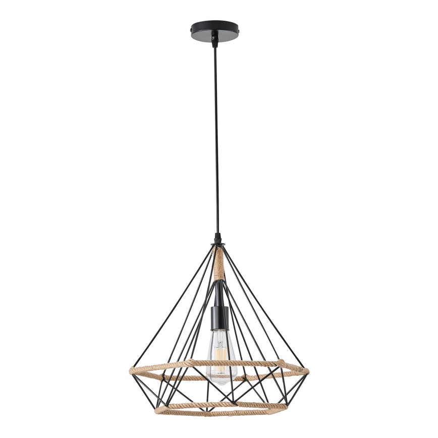 Lestenec na vrvici FLARE 1xE27/15W/230V pr. 38 cm bež