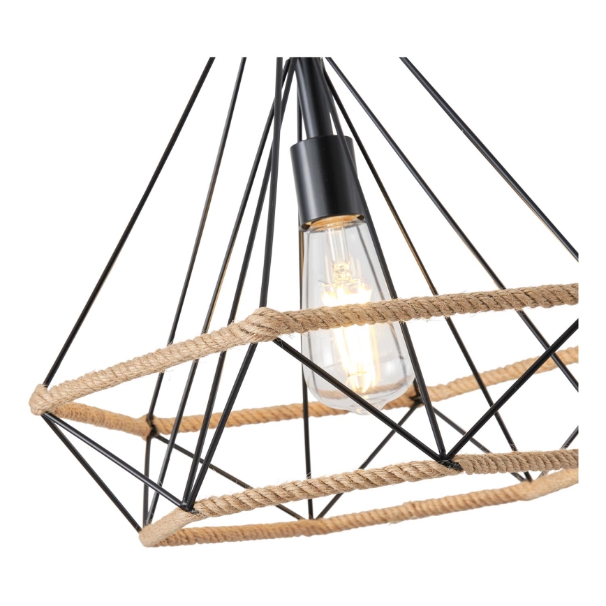 Lestenec na vrvici FLARE 1xE27/15W/230V pr. 38 cm bež