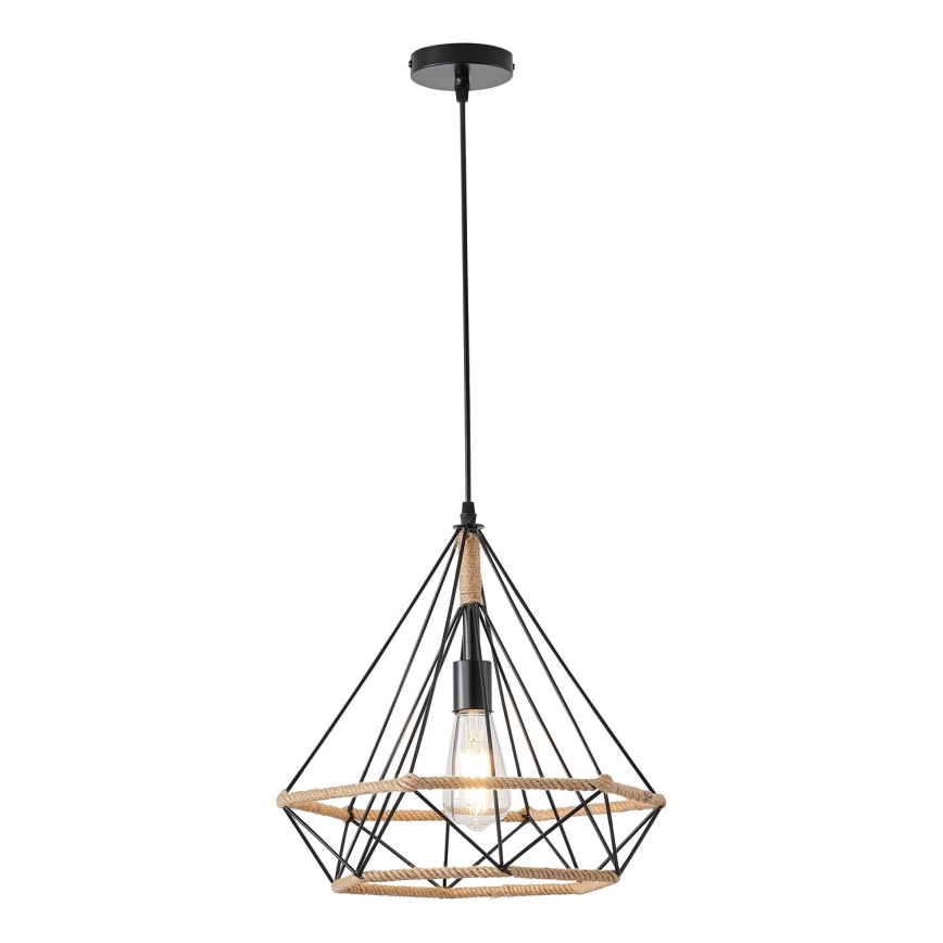 Lestenec na vrvici FLARE 1xE27/15W/230V pr. 38 cm bež