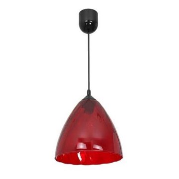 Lestenec na vrvici FLASH 1xE27/60W/230V rdeča