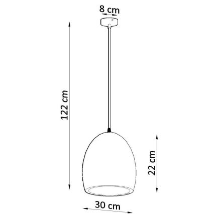 Lestenec na vrvici FLAWIUSZ 1xE27/60W/230V