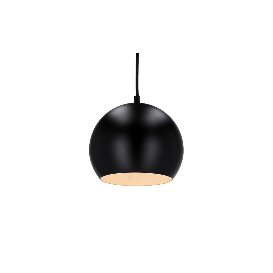 Lestenec na vrvici FLEN 1xE27/40W/230V pr. 20 cm črna