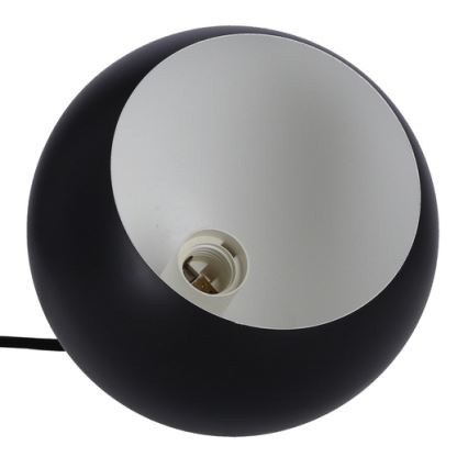 Lestenec na vrvici FLEN 1xE27/40W/230V pr. 20 cm črna