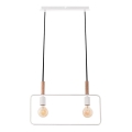 Lestenec na vrvici FRAME 2xE27/60W/230V bela