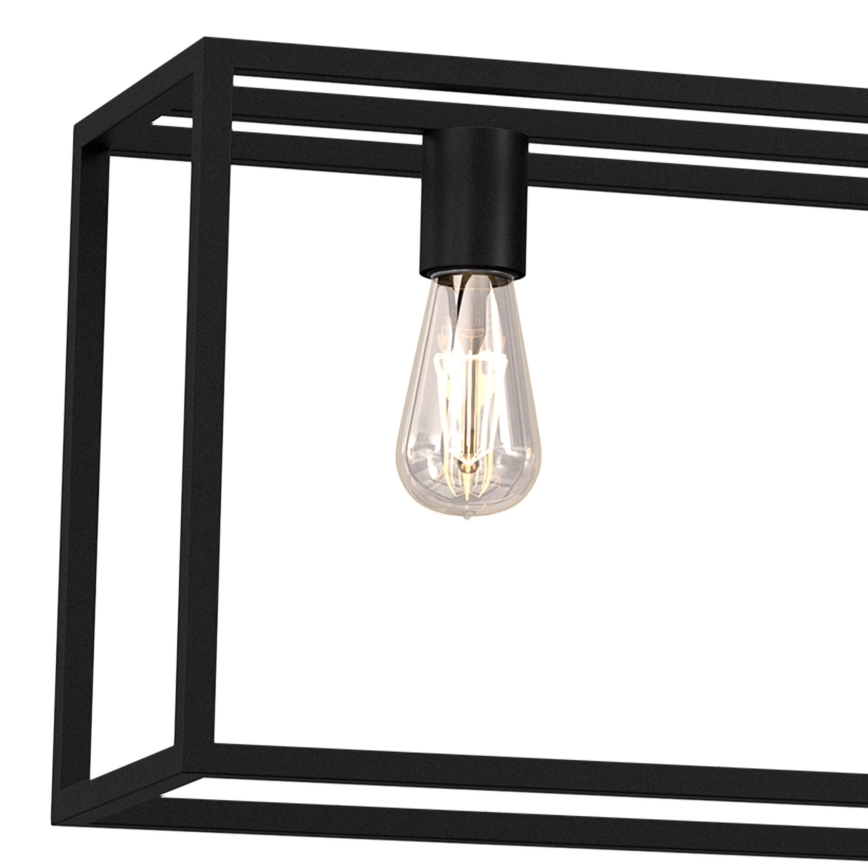 Lestenec na vrvici FRAME 4xE27/60W/230V črna