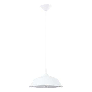 Lestenec na vrvici FRIKA 1xE27/15W/230V pr. 34 cm bela