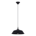 Lestenec na vrvici FRIKA 1xE27/15W/230V pr. 34 cm črna