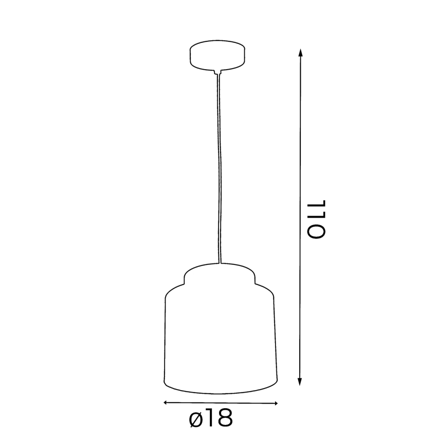 Lestenec na vrvici FRODI 1xE27/60W/230V črn