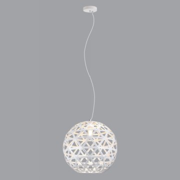 Lestenec na vrvici FROZEN 1xE27/60W/230V pr. 50 cm bela