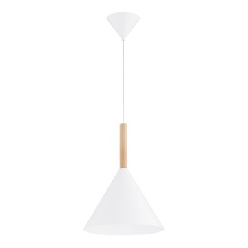 Lestenec na vrvici FUKS 1xE27/15W/230V bela/bež