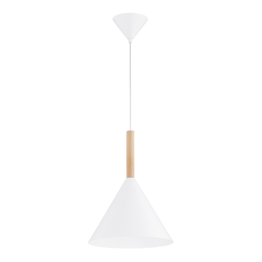 Lestenec na vrvici FUKS 1xE27/15W/230V bela/bež