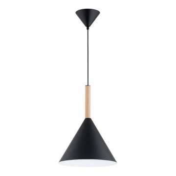 Lestenec na vrvici FUKS 1xE27/15W/230V črna/bež