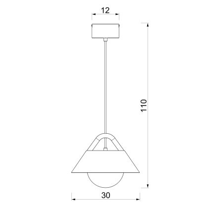 Lestenec na vrvici FUNDA 1xE27/15W/230V, bež