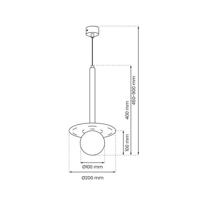 Lestenec na vrvici FUTURA 1xG9/7W/230V črna