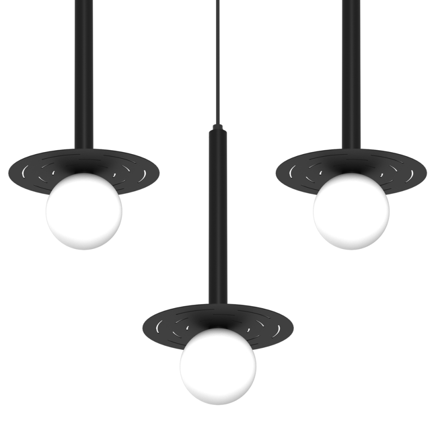 Lestenec na vrvici FUTURA 3xG9/7W/230V črna