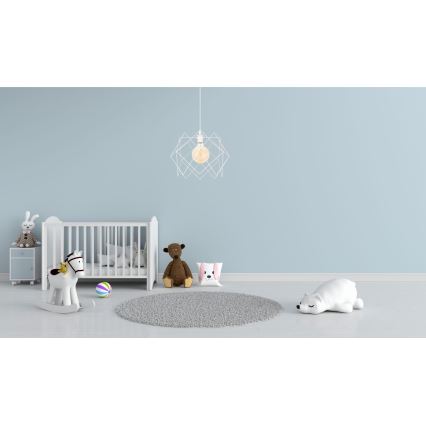 Lestenec na vrvici GALL 1xE27/60W/230V bel