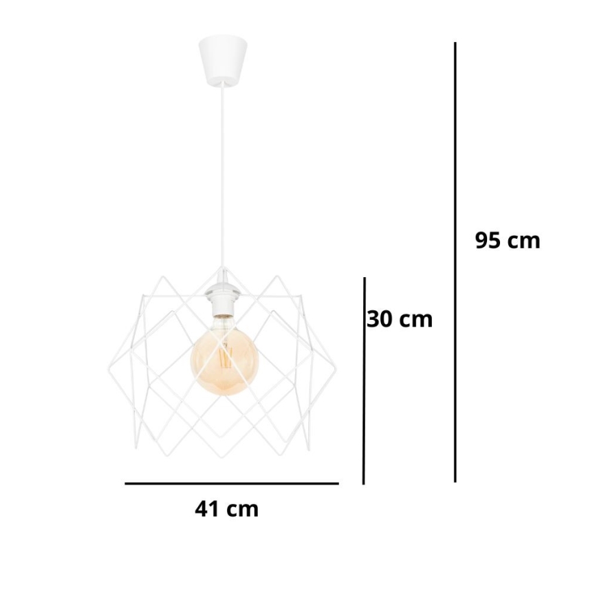 Lestenec na vrvici GALL 1xE27/60W/230V bel