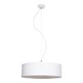 Lestenec na vrvici GARDA 1xE27/60W/230V pr. 40 cm bela