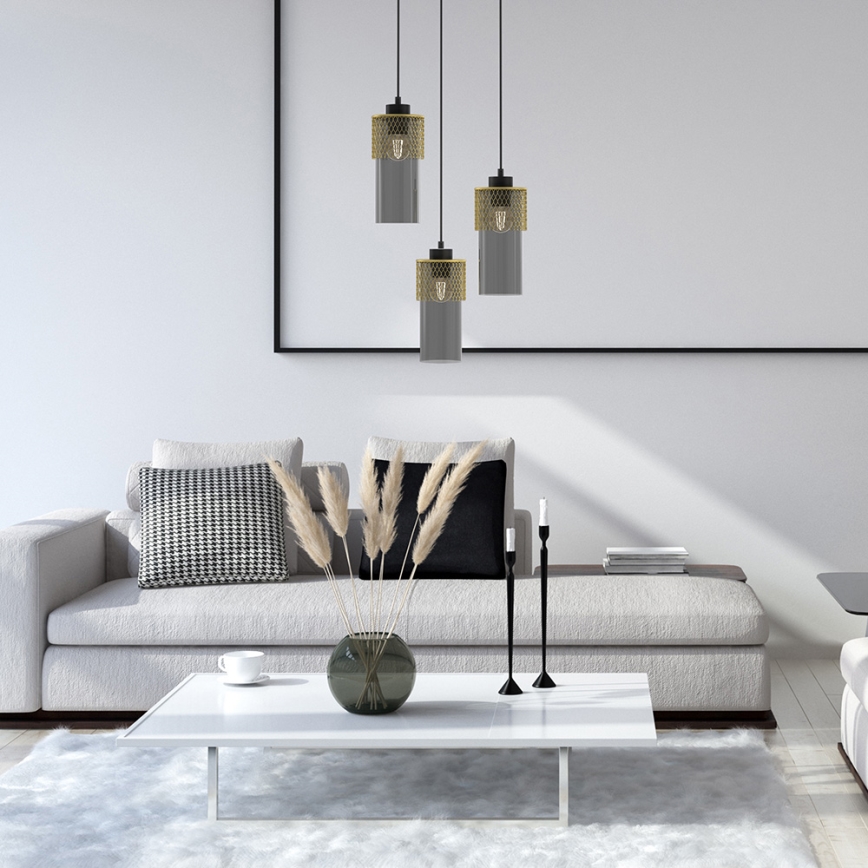Lestenec na vrvici GLAM 3xE27/60W/230V