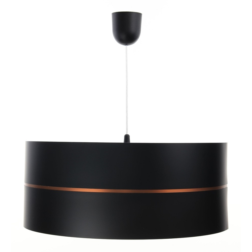 Lestenec na vrvici GLAM HOME 1xE27/60W/230V pr. 40 cm črn