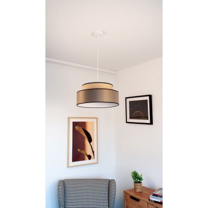 Lestenec na vrvici GRACE 1xE27/60W/230V bež/rjava