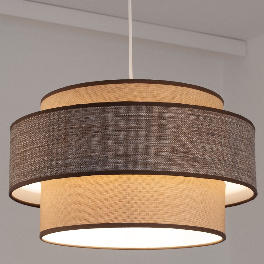 Lestenec na vrvici GRACE 1xE27/60W/230V bež/rjava