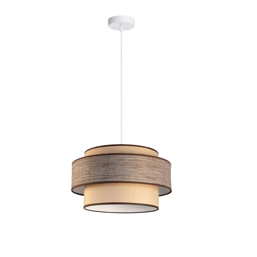 Lestenec na vrvici GRACE 1xE27/60W/230V bež/rjava