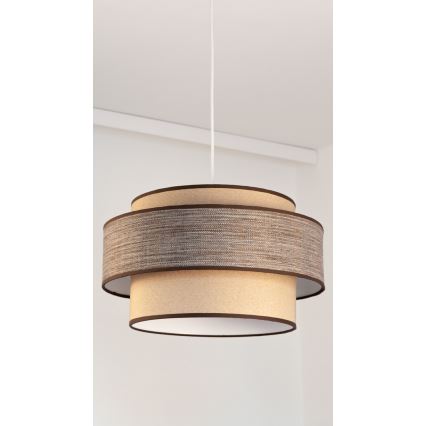Lestenec na vrvici GRACE 1xE27/60W/230V bež/rjava