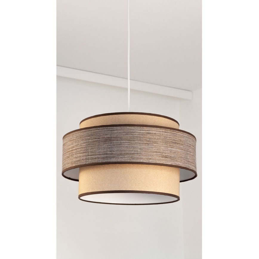 Lestenec na vrvici GRACE 1xE27/60W/230V bež/rjava