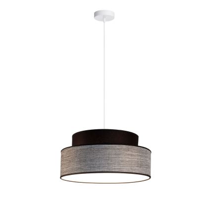 Lestenec na vrvici GRACE 1xE27/60W/230V črna/siva