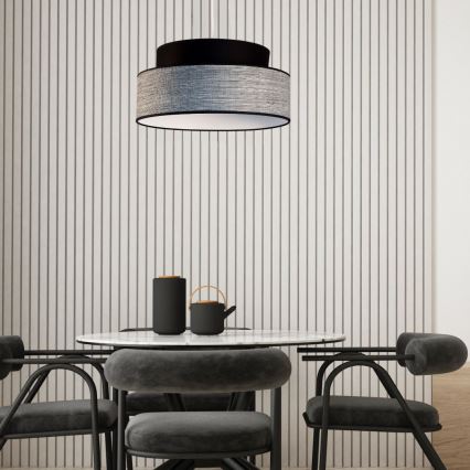 Lestenec na vrvici GRACE 1xE27/60W/230V črna/siva