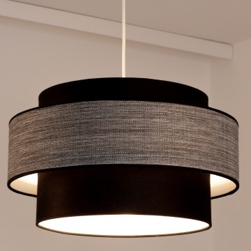 Lestenec na vrvici GRACE 1xE27/60W/230V črna/siva