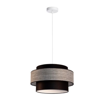 Lestenec na vrvici GRACE 1xE27/60W/230V črna/siva