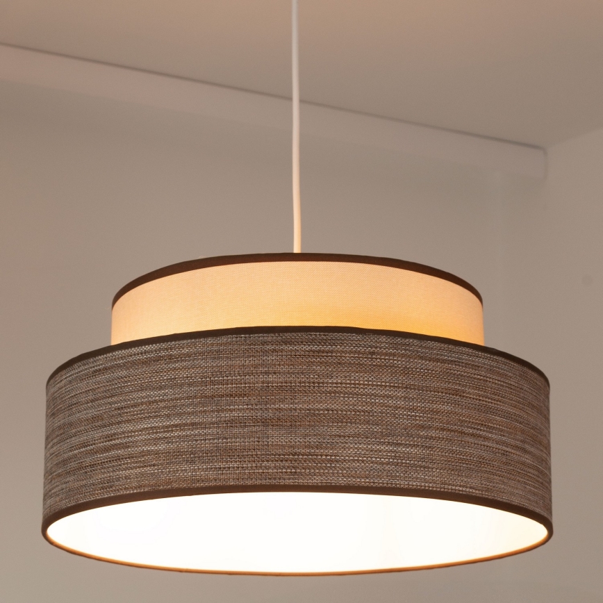 Lestenec na vrvici GRACE 1xE27/60W/230V krem barva/rjava