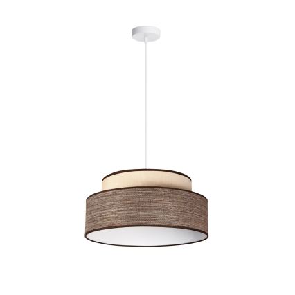 Lestenec na vrvici GRACE 1xE27/60W/230V krem barva/rjava