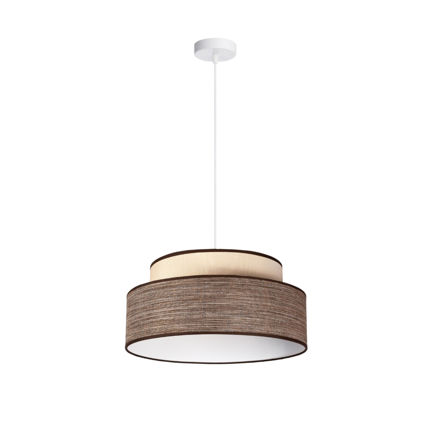 Lestenec na vrvici GRACE 1xE27/60W/230V krem barva/rjava