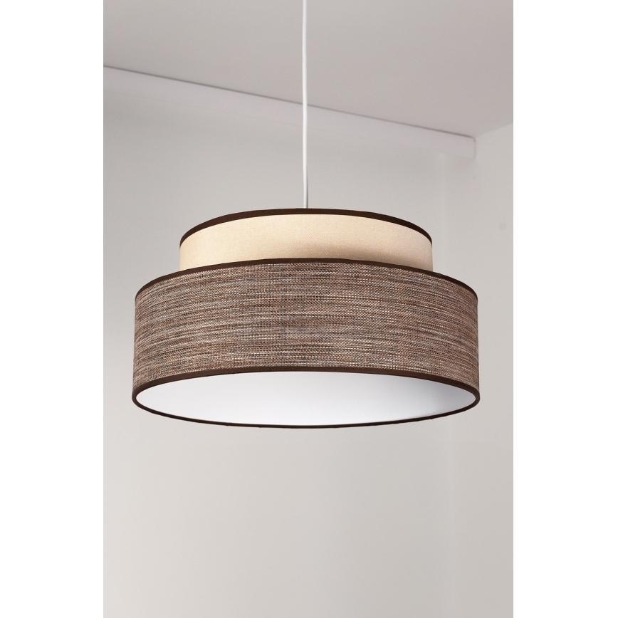 Lestenec na vrvici GRACE 1xE27/60W/230V krem barva/rjava