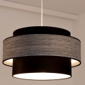 Lestenec na vrvici GRACE 1xE27/60W/230V pr. 40 cm črna/siva