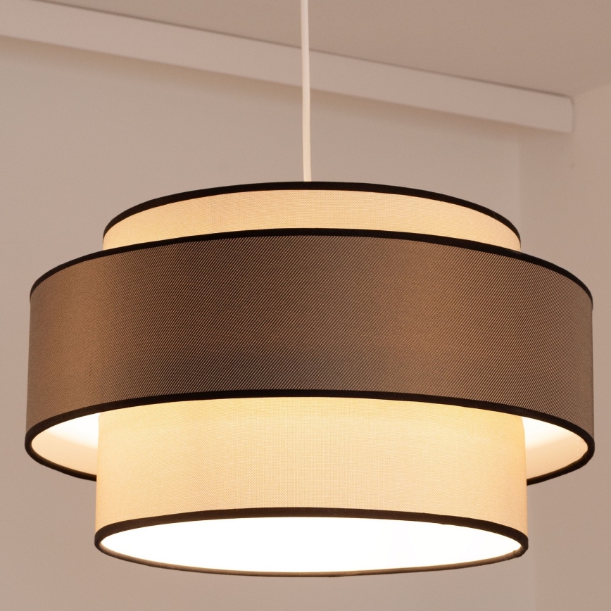 Lestenec na vrvici GRACE 1xE27/60W/230V pr. 40 cm krem barva/rjava