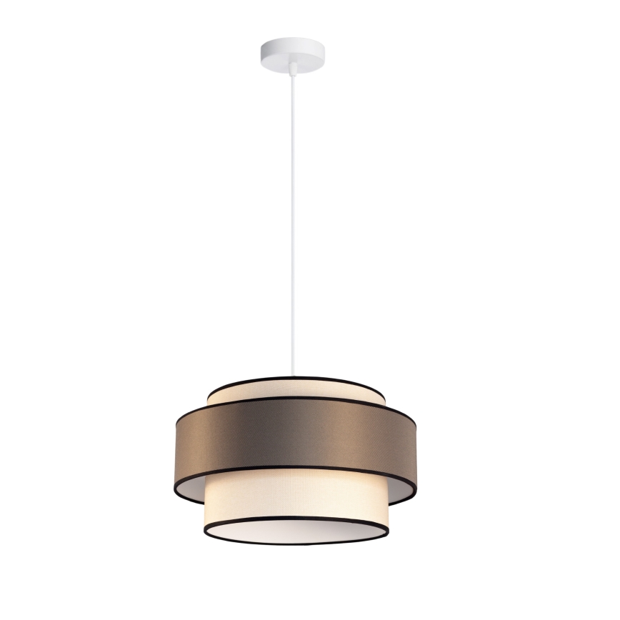 Lestenec na vrvici GRACE 1xE27/60W/230V pr. 40 cm krem barva/rjava