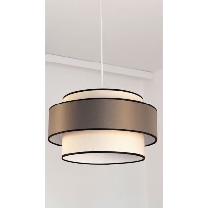 Lestenec na vrvici GRACE 1xE27/60W/230V pr. 40 cm krem barva/rjava